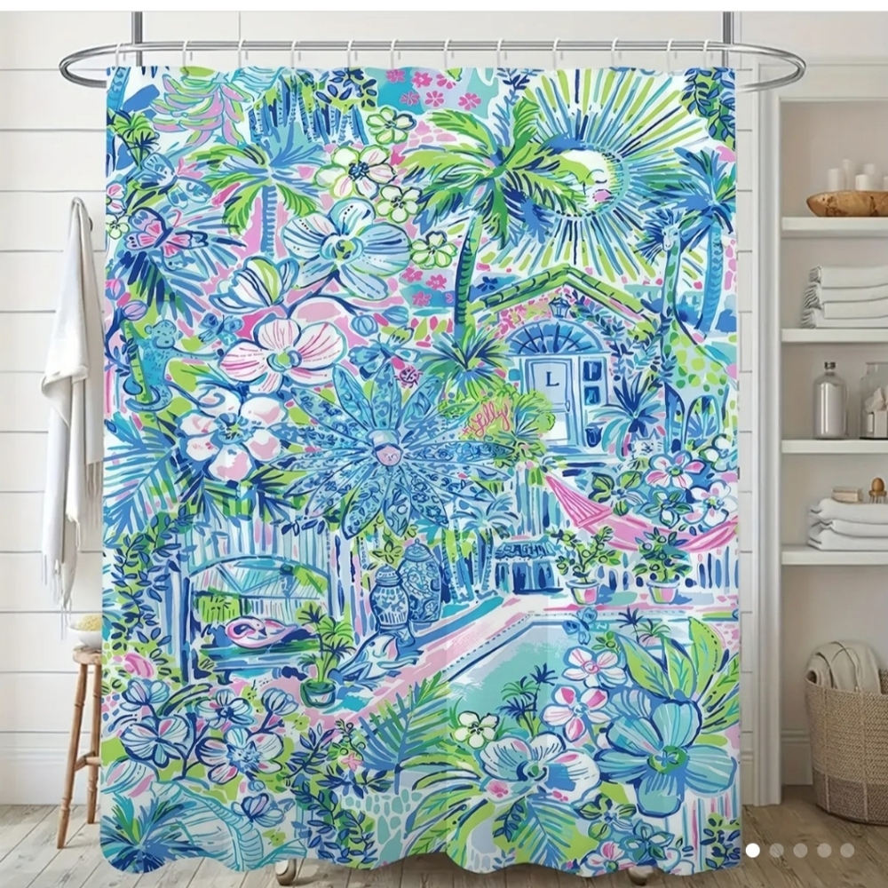 Lilly Pulitzer Inspired Lilly's House Shower Curtain